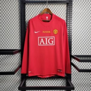 2007/08 Retro Manchester United Home UCL Final Long Sleeve Jersey